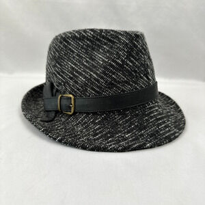 Fedora Hat Black and White Women's San Diego Co With Buckle One Size